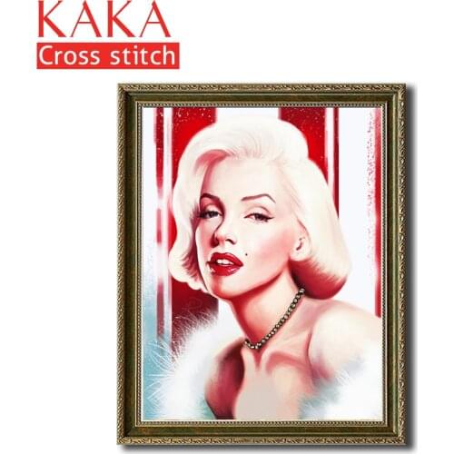 Cross stitch kits,Embroidery needlework sets with printed pattern,11CT canvas for Home Decor Painting,Portrait Full NCKP001