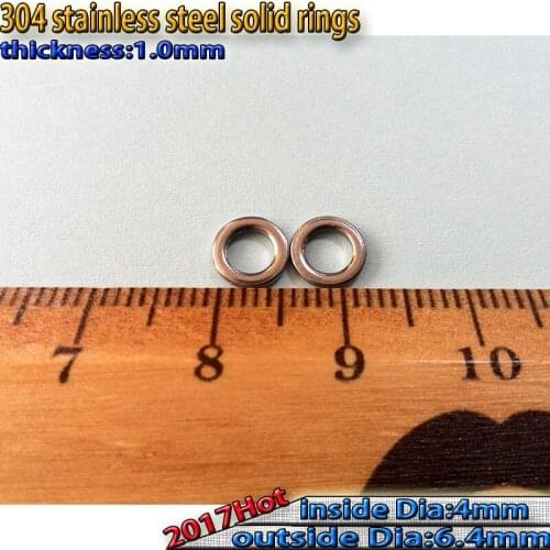 2017new fishing boat accessories fishing ring solid ring size1.0mm*4mm*6.4mm quantily 200pcs/lot
