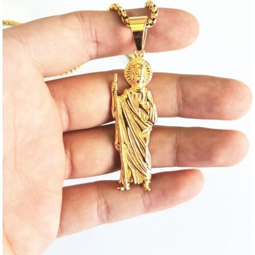 New religion Necklace Jesus stainless steel Pendant Gold color Necklace For Men Women