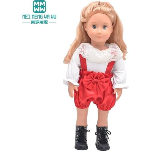 Clothes for doll Fits 45cm American Doll Clothes Fashion sequined jacket, suspender pants Girls gift