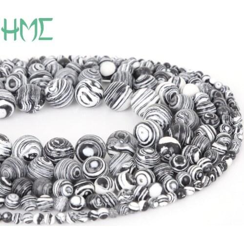 Wholesale New Arrival Synthetic White Malachite Stone Beads Round About 38cm Pick Size For DIY Bracelet Necklace Jewelry Making