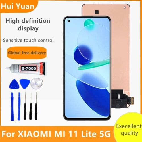 Original Display for Xiaomi Mi 11 Lite LCD Touch Screen Digitizer For Xiaomi Mi11 Lite 5G Display Repair Parts