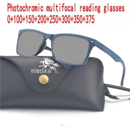 Progressive Multifocal Lens Reading Glasses Men Presbyopia Hyperopia Bifocal Glasses Sun Photochromic eyeglasses FML