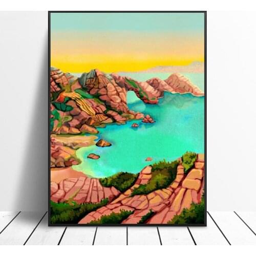 Sardinia Landscape Art Canvas Poster Home Decoration Painting No Frame