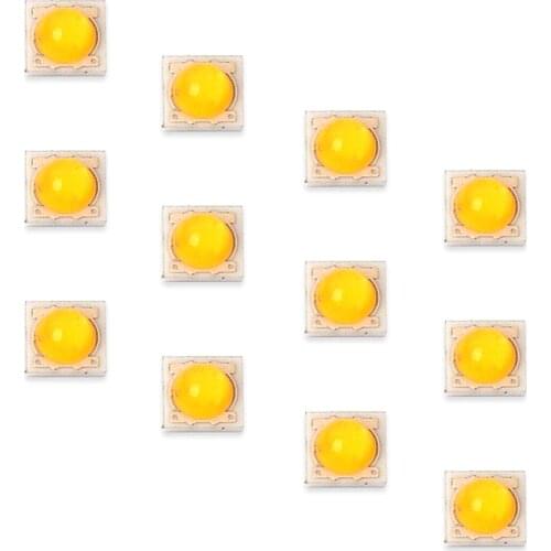 10pcs/lot 1W5W led chip 3535 3V 4000K Natural White LED CREE Chip for as daytime running lights gold bottom light-emitting diode