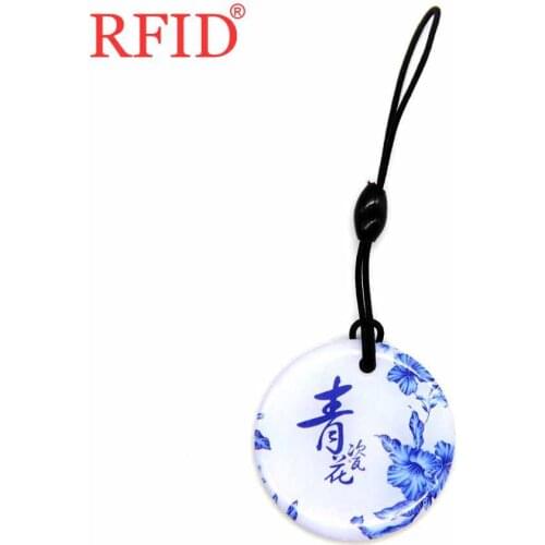 UID S50 1K 13.56Mhz Rewritable Card Changeable Keyfob RFID Keychain Circular Dropping Glue Token Duplicate Clone Badge Card 1pcs
