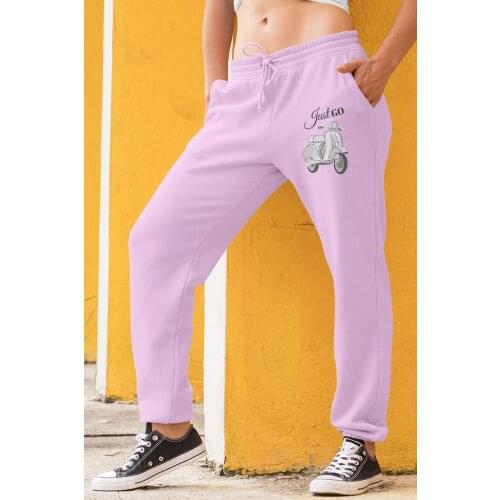Angemiel Wear Just Go Vespa Pink Female Sweatpants