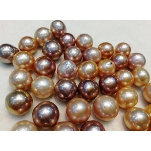 1piece loose beads multicolor freshwater pearl near round 10-12mm for DIY jewelry making FPPJ wholesale nature