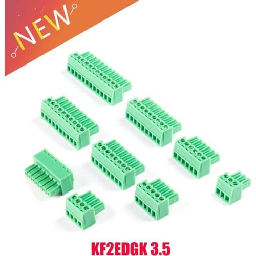 5PCS KF2EDGK 3.5 Plug-in terminal block KF2EDGK-pitch 3.5MM Right angle 2P 3P 4P ~ 12P Phoenix termina