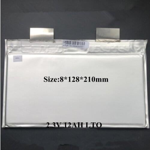 10pcs 2.3v 12Ah LTO 2.3v 12ah Cell 8128210 Polymer High Drain 30A Not 10ah 12ah 2.3v for Diy Battery Pack Power Tool Bank Toy