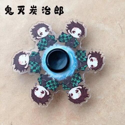Anime Running Demon Slayer Acrylic Spinner Finger Kamado Tanjirou Kamado Nezuko Kawaii Accessories For Boys Girls Gifts