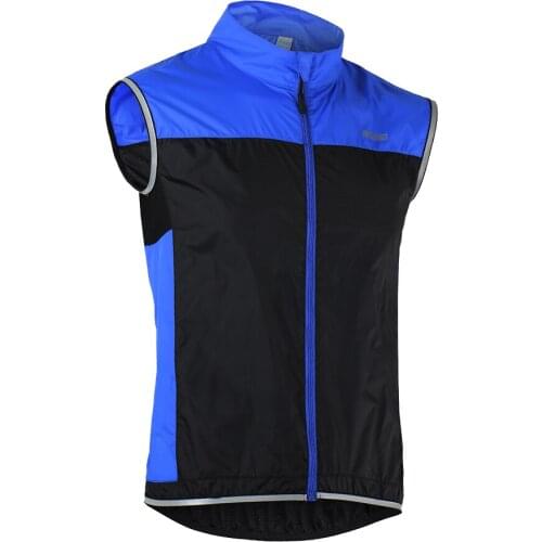 ARSUXEO Mens Ultrathin Lightweight Sleeveless Coat Jacket Running Cycling Bicycle Vest Windproof