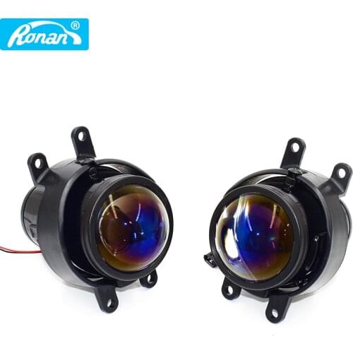 RONAN 2.5" car styling Bi xenon projector blue film foglight lenses for car retrofit auto headlights