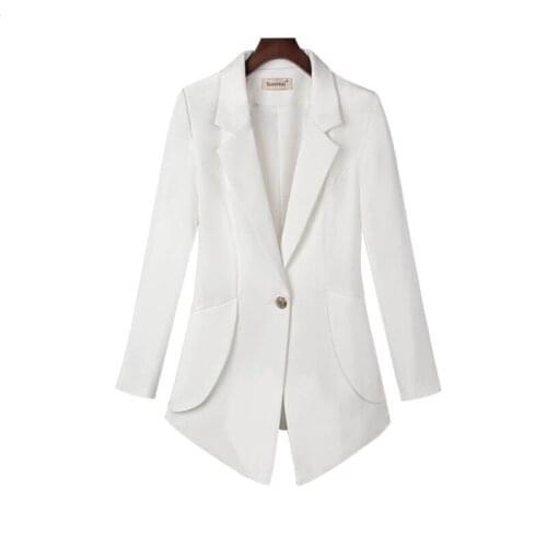 Plus Size 6XL Blazer Women Suits New 2021 Suit Women Clothing Short Slim Spring And Autumn Blazers Female Outerwear Black OAIRED