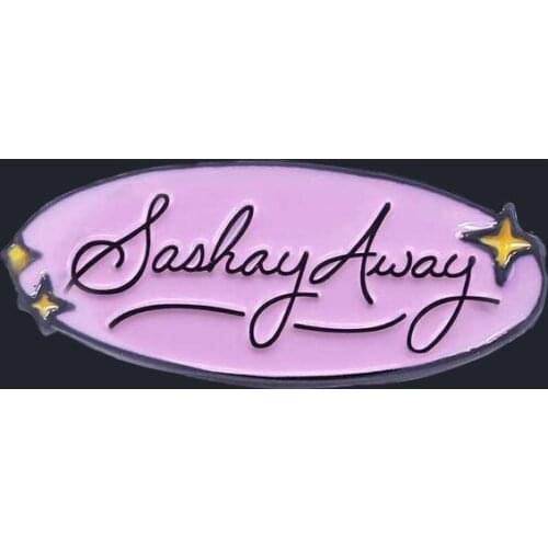 MIDY Letter Sashay Away Brooches RuPaul Drag Race Pins Katya LGBT RPDR Star Enamel Lapel Pins Women Men Spilla Bag Jewelry Gift