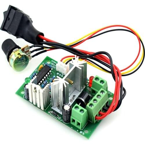 CCM2 DC Motor Controller 10-30V with Adjustable Potentiometer, Positive and Negative Reversible Switch PWM DC Controller 120W