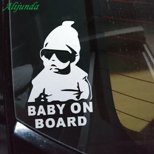 14 * 9 CM baby on board creative fashion car Sticker tail warning sign decal for Jaguar XF XJ XJS XK S-TYPE X-TYPE XJ8 XJL XJ6