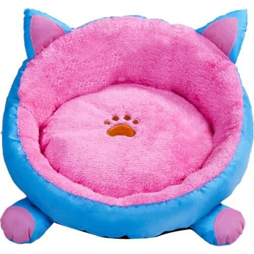 Pet Sofa Dog Beds Winter Warm House Cat Bed Mat Soft Fleece Puppy Nest Cushion Washable Cartoon Kennel Pet Beds For Small Dogs