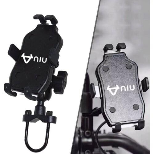 For NIU N1 N1S M1 U1 M+ NGT Motorcycle Handlebar Rearview Mirror Mobile Phone Holder GPS Stand Plate Support Iphone Samsung