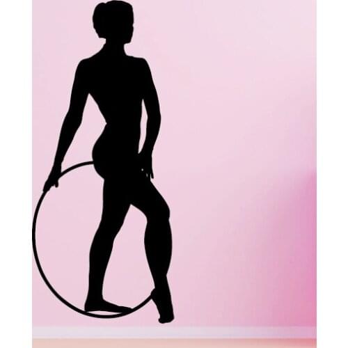 Rhythmic Gymnastics Hoop Vinyl Wall Stickers Home Decor Living Room Removable Art Wall Decals Bedroom Elegant For Girls ZA003