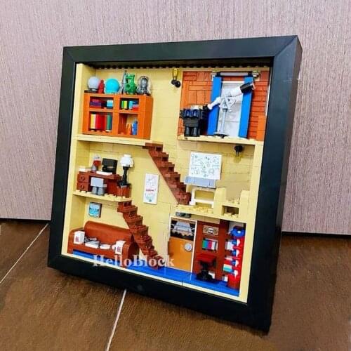 Idea Series Science Research Institute Framed Painting Building Block Brick Mural 3D Model Hanging pictures Home Decor 562PCS