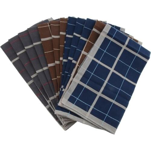 12x Gentlemen Mens Pocket Square Hanky Hankie 100% Cotton Handkerchiefs Classic Hankie for Wedding Party Daily Use