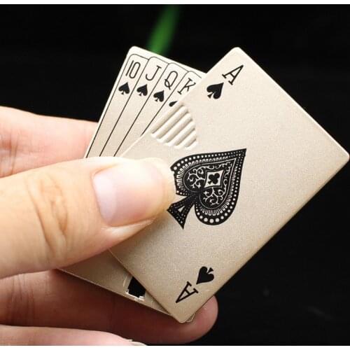 Creative Jet Torch Turbo Lighter Counterfeit Light Playing Cards Butane Windproof Metal Lighter Metal Funny Toys For Men