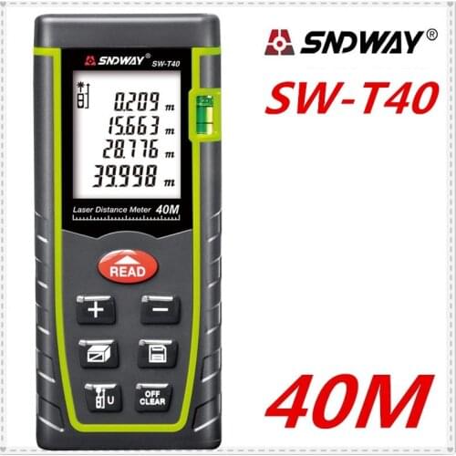 SNDWAY Premium Distance Measurer 40M 60M Laser Range Finder Laser Distance Meter Laser Rangefinder Tape measure Muitifunctional