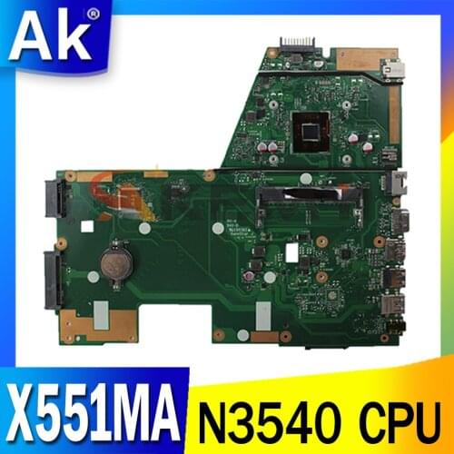 Akemy X551MA laptop motherboard with N3540 CPU DDR3 For ASUS X551MA F551MA X551M D550M original mainboard tested full 100