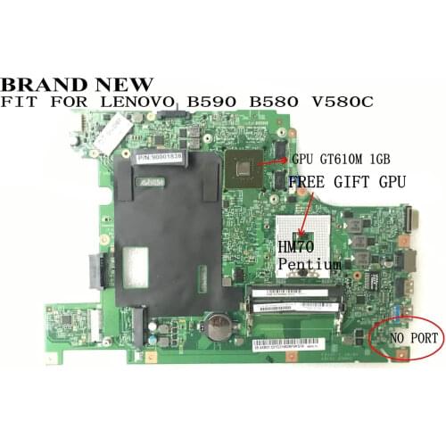 BRAND NEW LA58 MB 11273-1 48.4TE01.011 MOTHERBOARD For LENOVO B550 MAINBOARD HM70 GPU GT610M 1GB +GIFT CPU CELERON