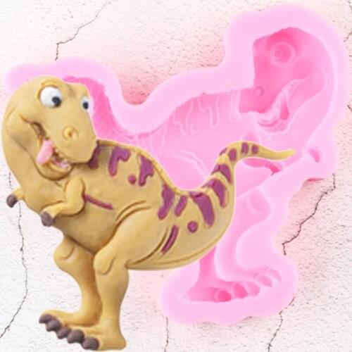 Cartoon Animals Dinosaur Silicone Molds Cookie Baking Candy Chocolate Gumpaste Mould Baby Birthday Fondant Cake Decorating Tools