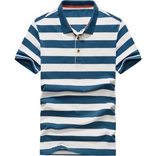 2021 New Spring Summer Striped Polo Shirt Men Casual Streetwear 97.9%Cotton Breathable Tops Shirt Short Sleeve M-XXXL Polo Homme