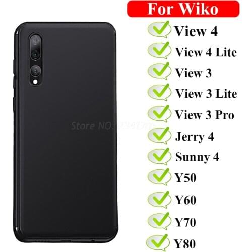 Soft TPU Matte Case For Wiko View4 4 Lite Cover For Wiko Y50 Y60 Y70 Y80 Jerry4 Suuny4 Cover For Wiko View3 3 Lite Pro Case etui