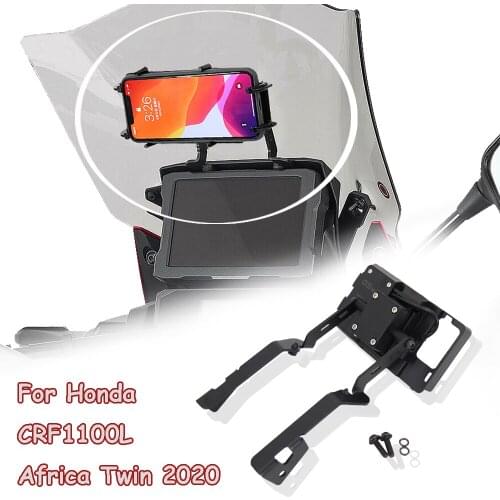 Motorcycle For HONDA CRF1100L Africa Twin CRF 1100 L 2020 Front Phone Stand Holder Smartphone Phone GPS Navigaton Plate Bracket