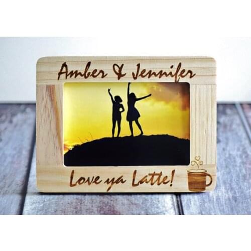 Personalize Best Friend Picture Frame, Engraved Frame, customize Birthday Gift, Mothers Day gift, funny wood frames
