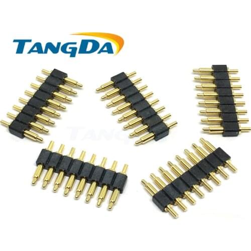 Pogo pin connectors 8PIN 8P DIP thimble test pitch:2.54mm 2.54 pogopin height: 4 4.5 5 5.5 6 6.5 7 7.5 8 9 10 1.2A TANGDA AG