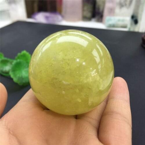 Natural citrine ball quartz crystal gemstones minerals massage sphere spiritual reiki healingcrafts home decoration