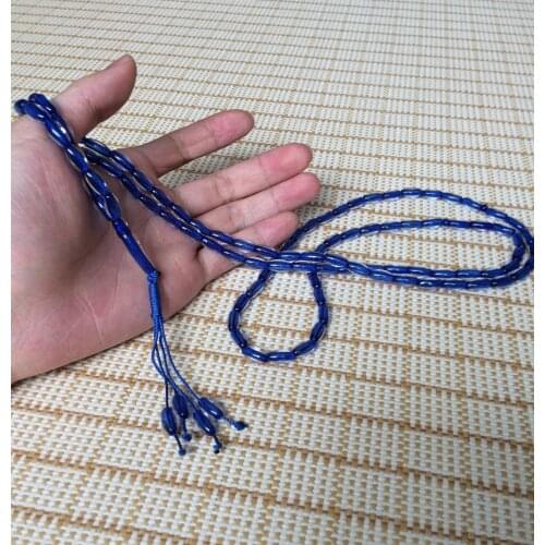 Blue color tespih tasbeeh 99 islamic prayer beads Rosary Allah Muslim misbaha tasbeeh masbaha sibaha subha car hanging gift