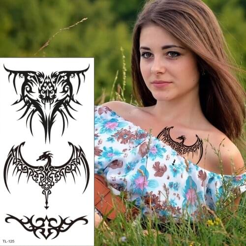 Temporary tattoo sticker waterproof tattoo tribal designs fake tatoo boys black small symbols tattoo sexy body stickers for mens