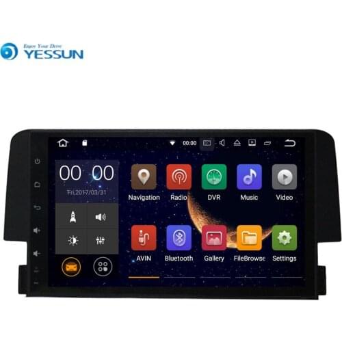 Yessun For Honda Civic 2016~2017 Android 6.0 Multimedia Player System Car Radio Stereo GPS Navigation Audio Video No DVD