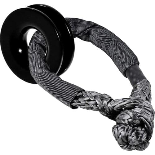 1/2 Inch Synthetic Shackle Winch Rope + Recovery Snatch Ring for ATV UTV SUV Off-Road Towing Truck 4X4 Boat Marine