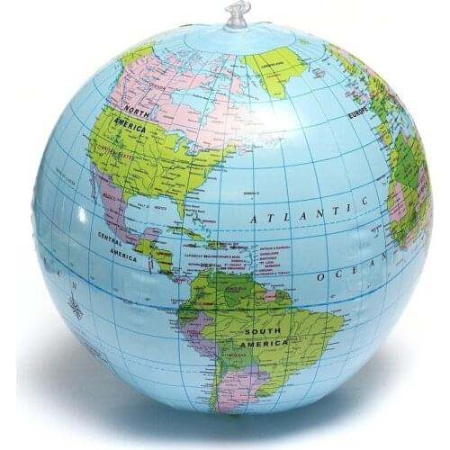 1 pc 40CM Inflatable World Globe Balloon Kids Teach Education Geography Toy Map Balloon Children Room Decor