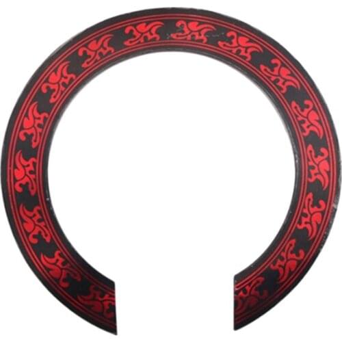 1 Pcs Soundhole Rosette Decal Sticker with Red Pattern for Acoustic Classical Guitar Parts Replacement