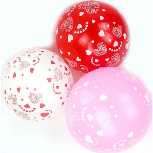 Wedding decoration balloon 10pcs 12 inch printing love latex balloon Valentines day birthday party decoration balloon