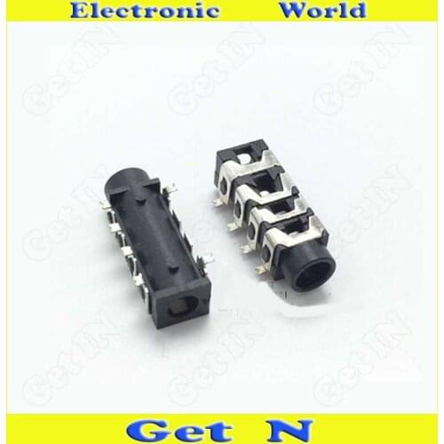 30pcs-1000pcs PJ-313E 3.5 Earphone Jacks 3.5MM Audio &Video av Socket Connectors 6Foot