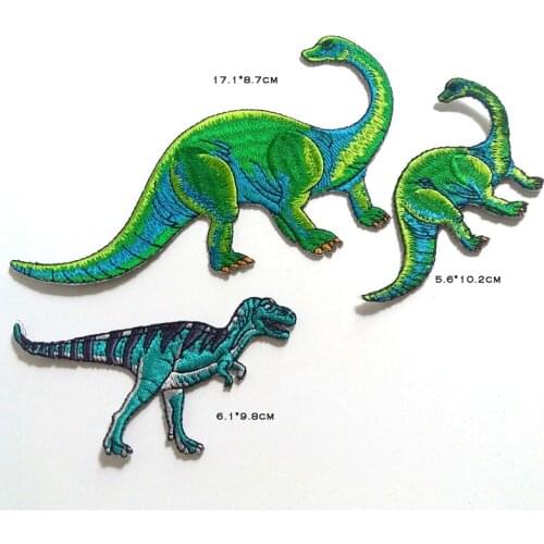 3D embroidery dinosaur patches for clothing Embroidered ironing Patches DIY iron on animals parches appliques