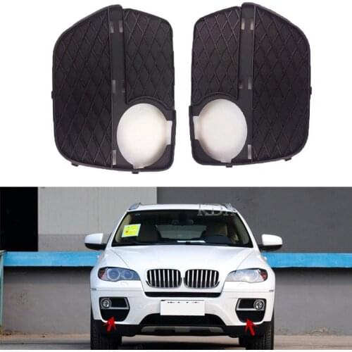 Auto Left Right Side Front Bumper Fog Light Grille Grill For BMW X6 E71 E72 2012 2013 2014 51117312605 51117312606
