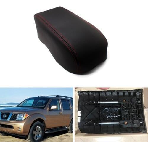 Car-styling Microfiber Leather Interior Center Control Lid Armrest Box Cover Trim For Nissan Pathfinder 2001 2002 2003 2004