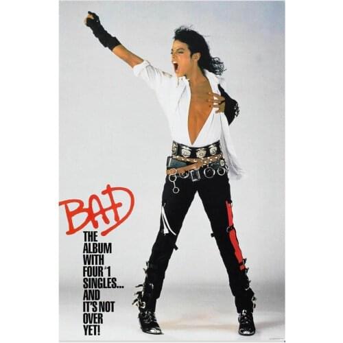 More Style Michael Jackson Art Print Silk Poster for Your Home Wall Decor 24x36inch