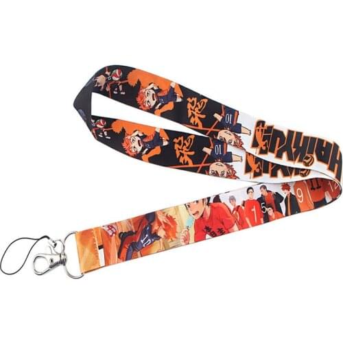 Haikyuu Anime Keychain Lanyard For Keys ID Badge Holder Neck Strap Keycord Webbing Hang Rope Mobile Phone Accessories Gifts